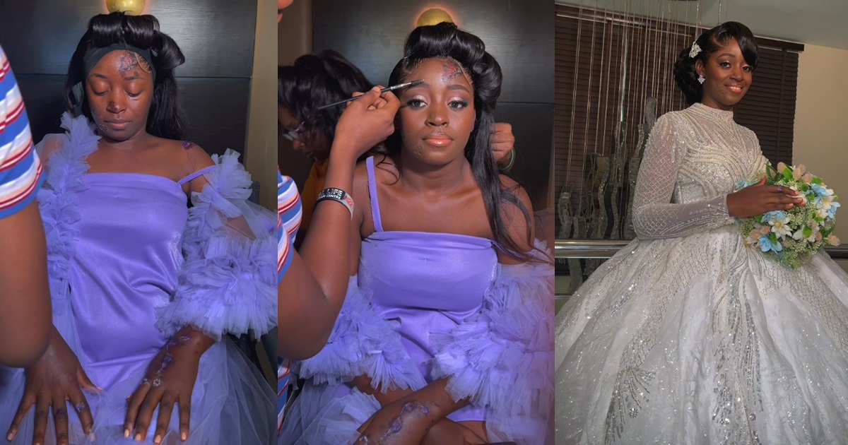 Lady goes ahead to have her dream wedding barely 48 hours after being involved in an accident (VIDEO)