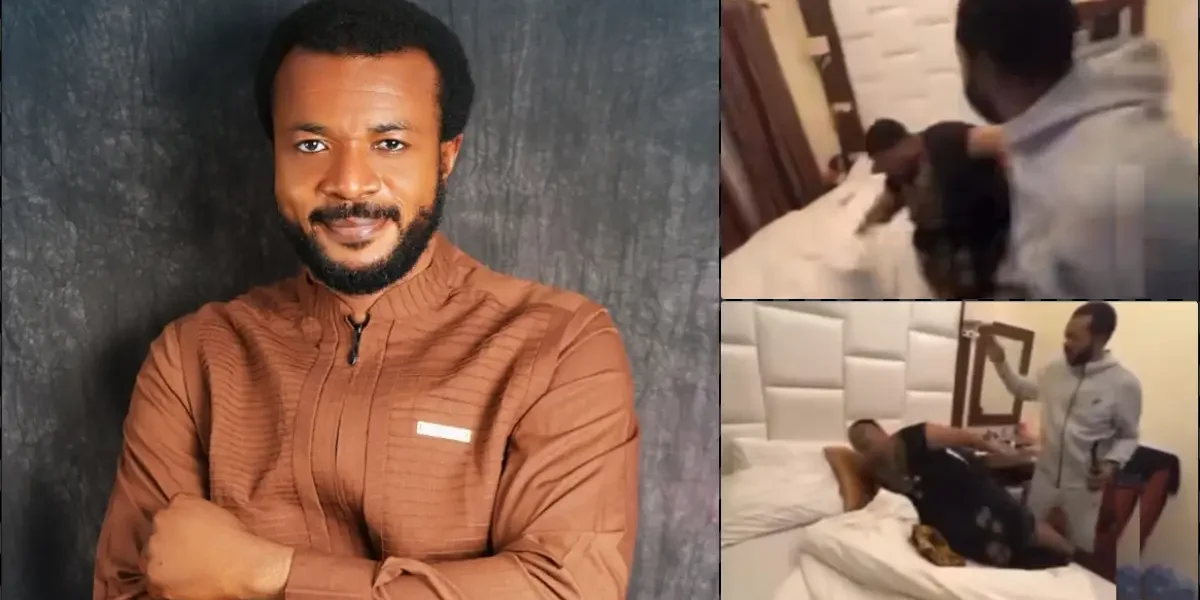 Moment Evangelist Ebuka Obi delivers a woman at church' hotel