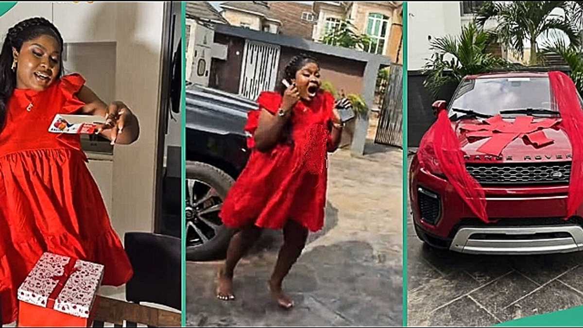 Nigerian Woman Over the Moon as Lover Blesses Her With Dream Car, Video Goes Viral