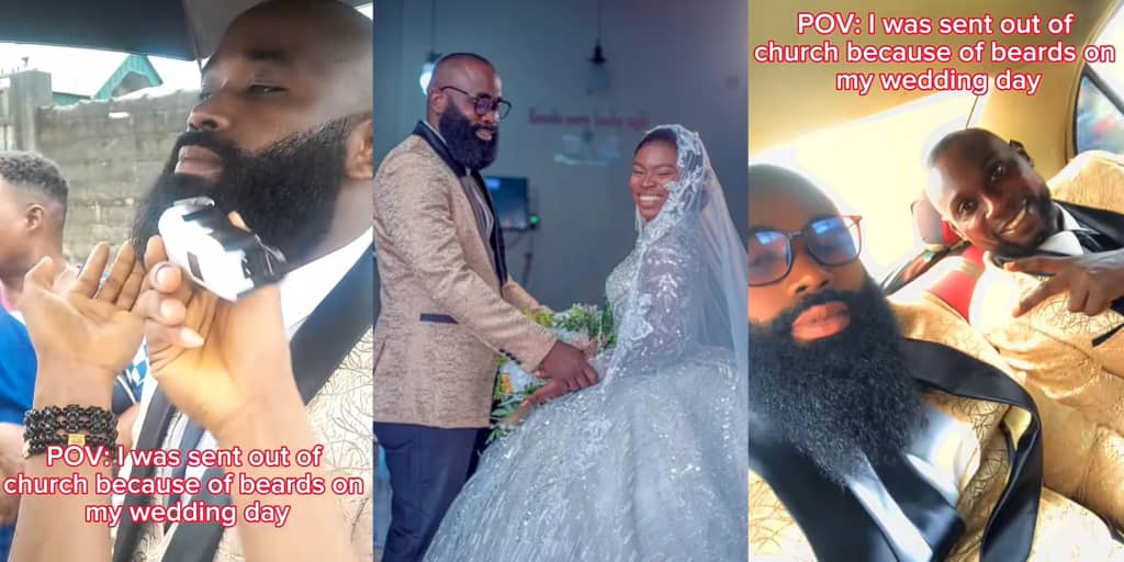 Nigerian man sent out of church on his wedding day over beard