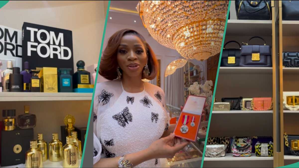 Shade Okoya takes netizens on a tour of her luxurious walk-in closet, filled with designer items