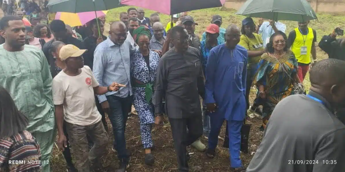 Voters come out under heavy rain to cast votes in Edo governorship election