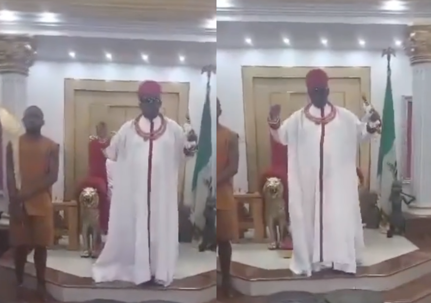 Watch Oba of Benin reportedly dance in celebration of APC victory in Edo Election