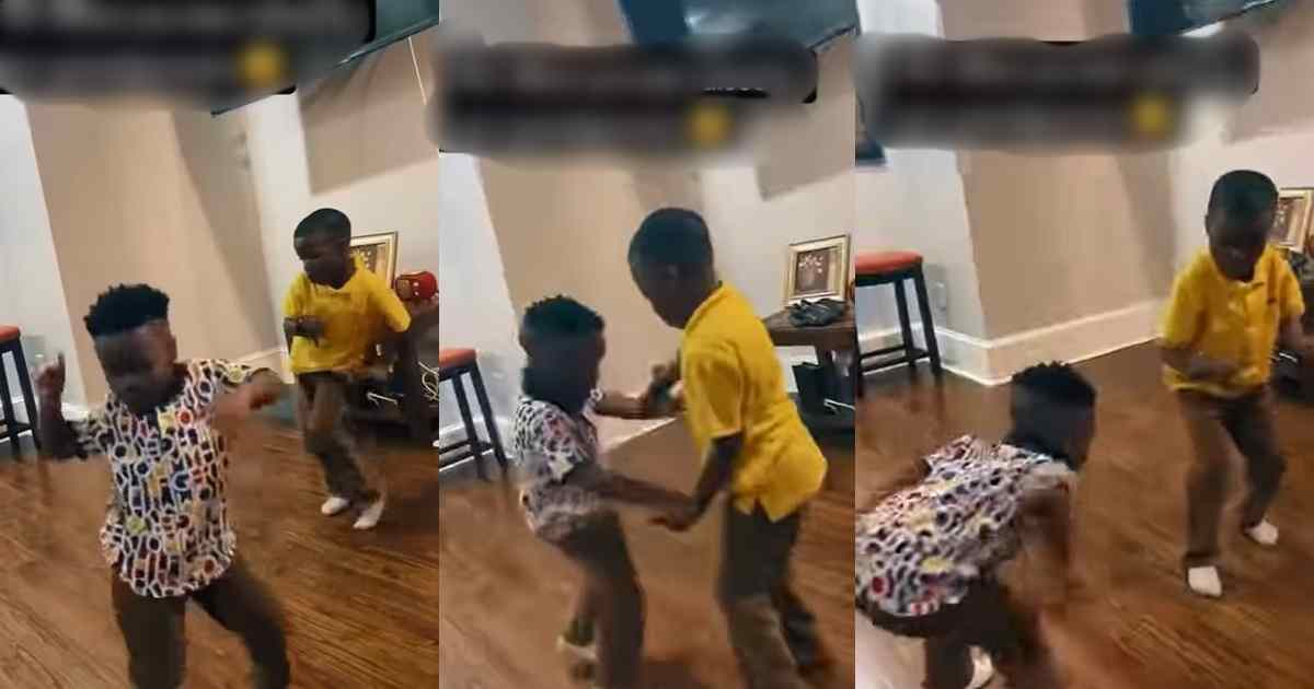 "Two old men tr@pped in these cuties" – Little boys raised by grandparents show off 90's dance moves (WATCH)