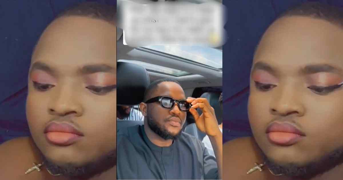 "Anything for my baby" – Man turns model to highlight girlfriend's makeup skills (VIDEO)