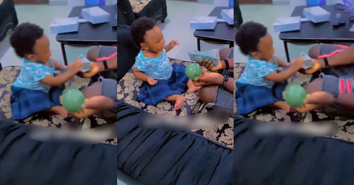 "Sisterhood is proud of you baby girl" – Little girl warms hearts, chooses money over apple (VIDEO)