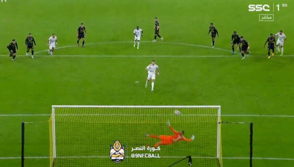 The Al-Nassr forward stepped up and blasted his spot kick over the bar