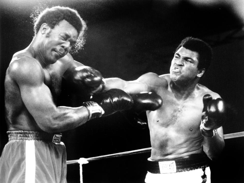 The bout saw Ali beat Gorge Foreman to regain his heavyweight titles