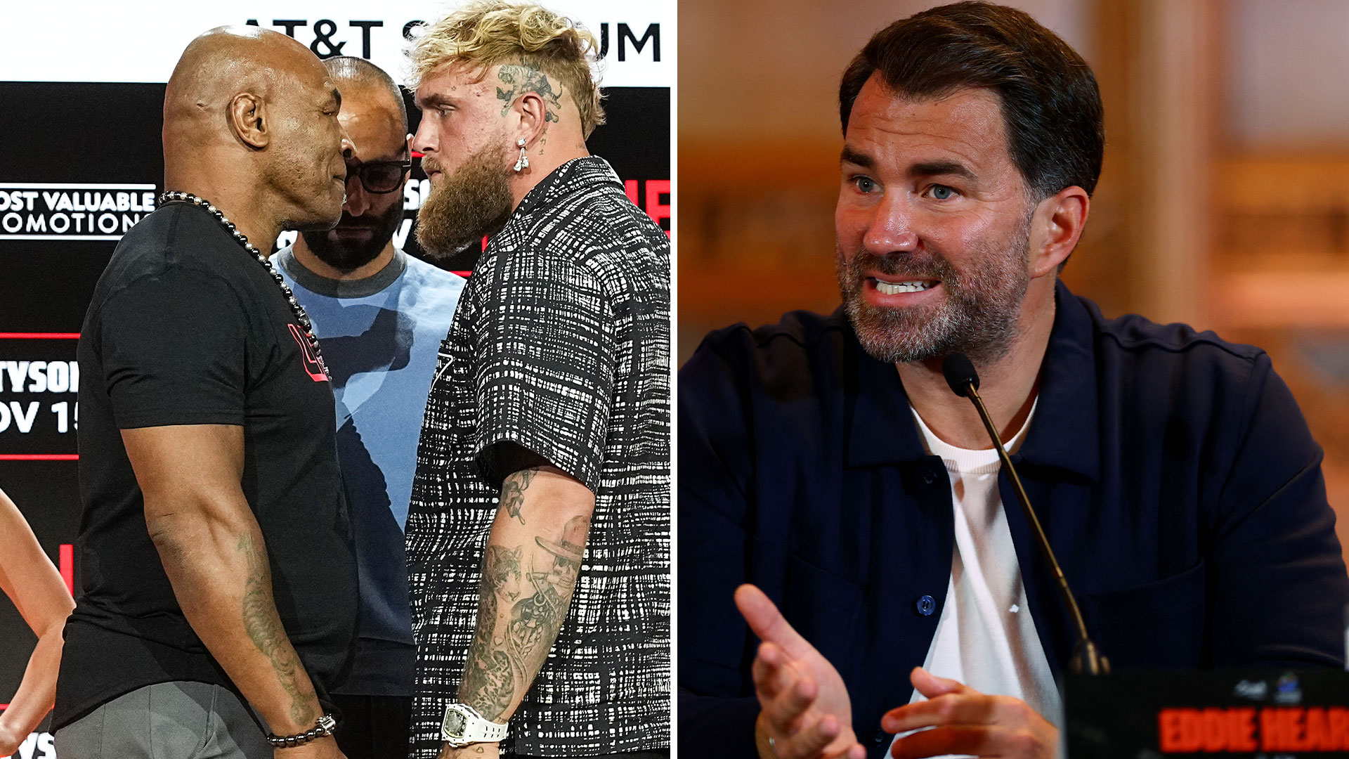 Mike Tyson's blunt 10-word response to Eddie Hearn after promoter calls Jake Paul fight ‘disrespectful to boxing’