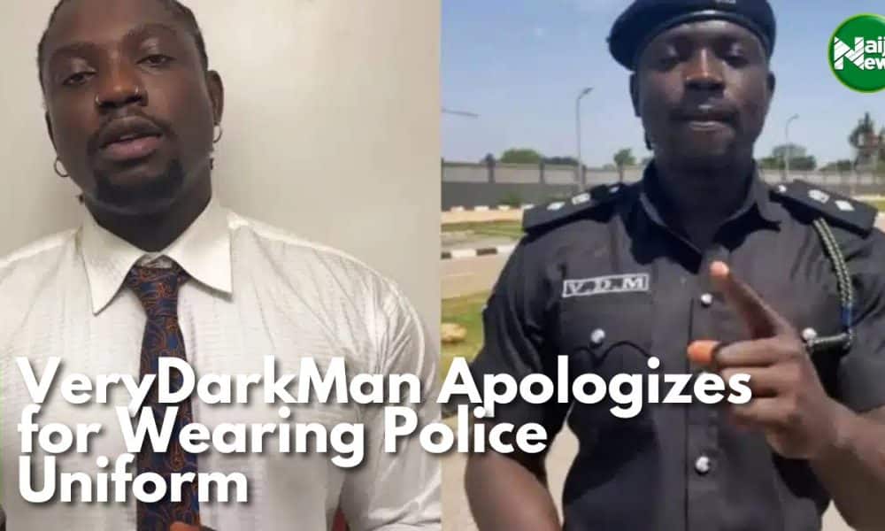 Watch As VeryDarkMan Apologises For Wearing Police Uniform