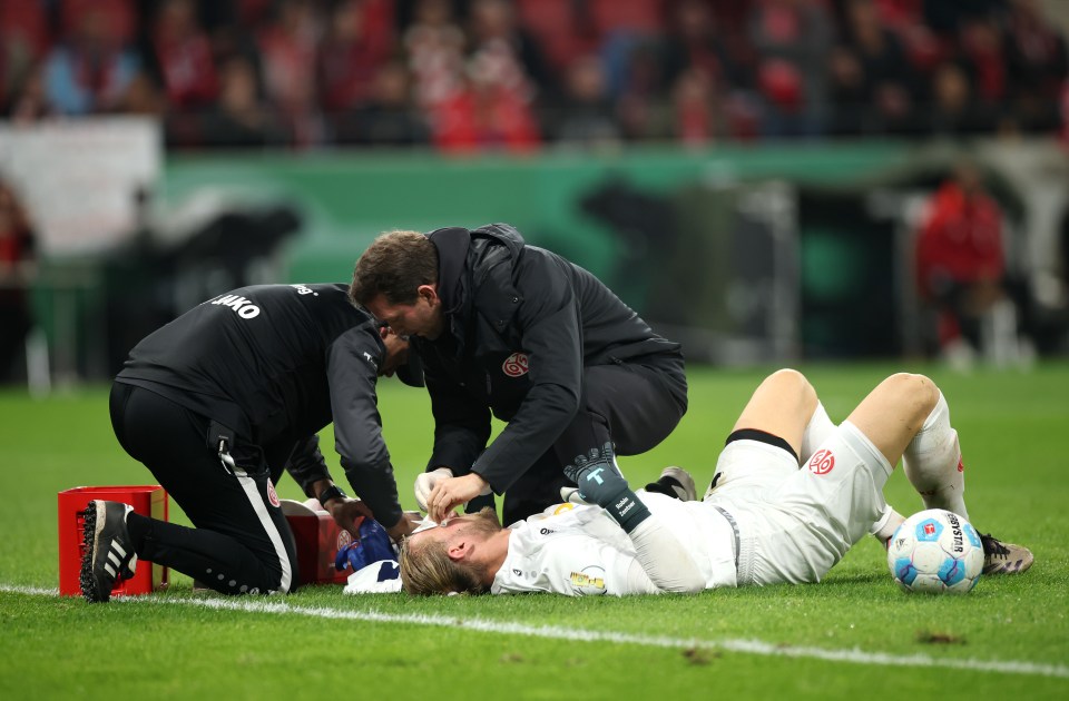 The 30-year-old required lengthy treatment during Mainz's 4-0 loss to Bayern on Wednesday