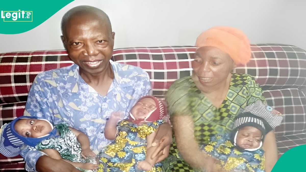 58-Year-Old Retired Teacher Whose Wife Had Triplets after 24 Years of Marriage Fears for His Kids