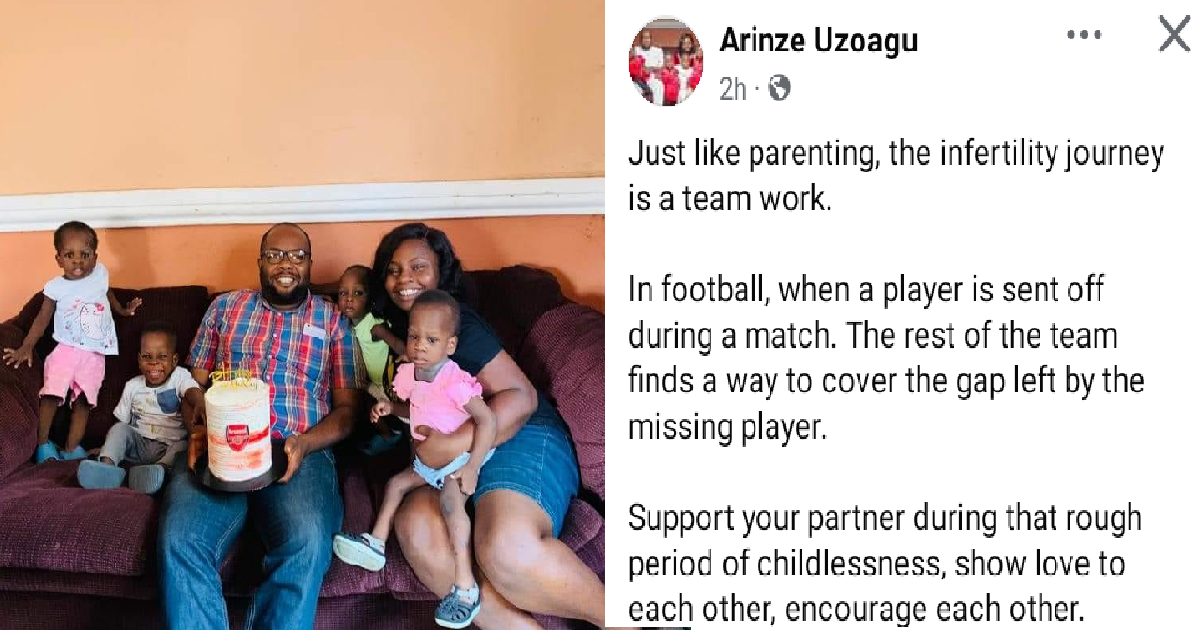 A Nigerian Man And Father Of Four Advises His Peers Still Trying For Children With Their Partners