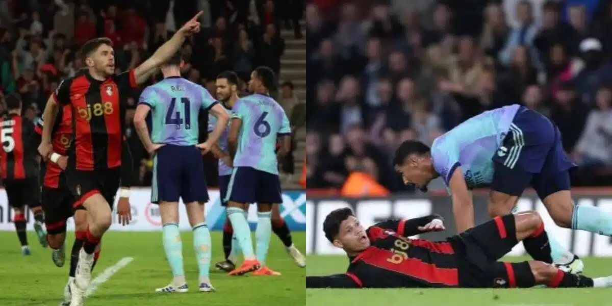 EPL: Bournemouth stun 10-man Arsenal 2-0