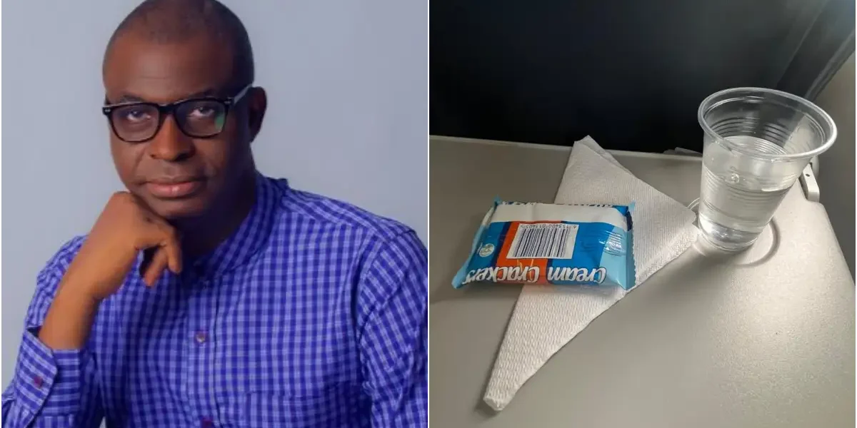 Man laments food served by Nigerian airline after hours of delay