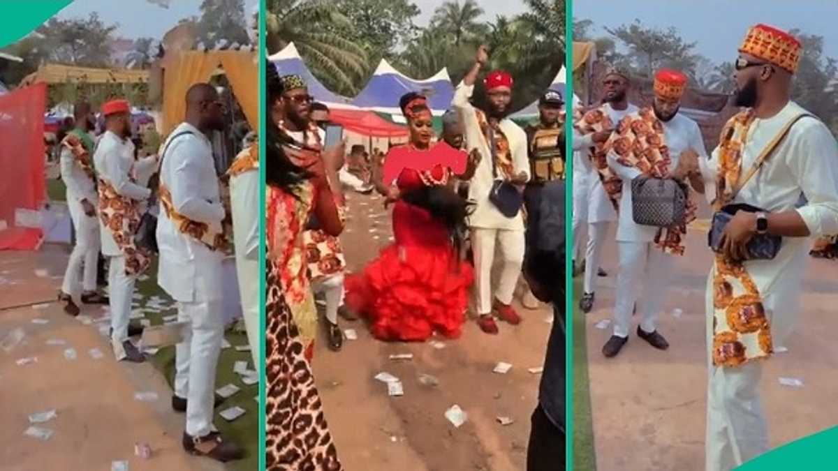 Money Rain at Wedding as Only Daughter With 5 Brothers Gets Spoilt By Siblings, Video Trends Online