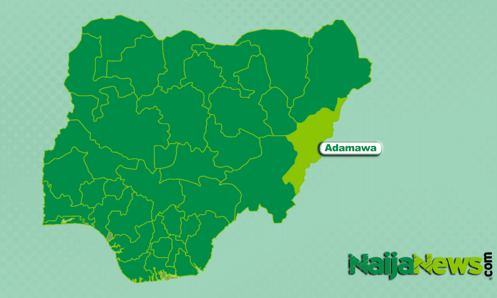 Map of Adamawa State, Nigeria