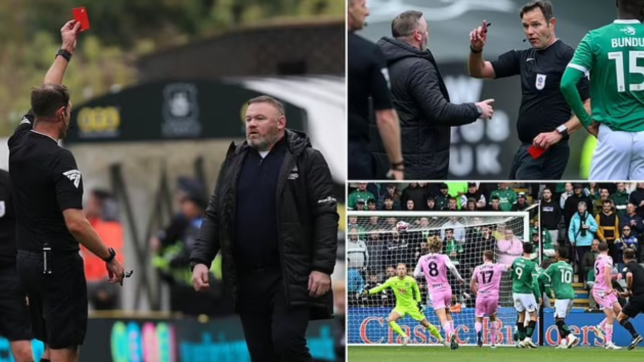 Rooney Sent Off In Plymouth, Blackburn Rovers Clash