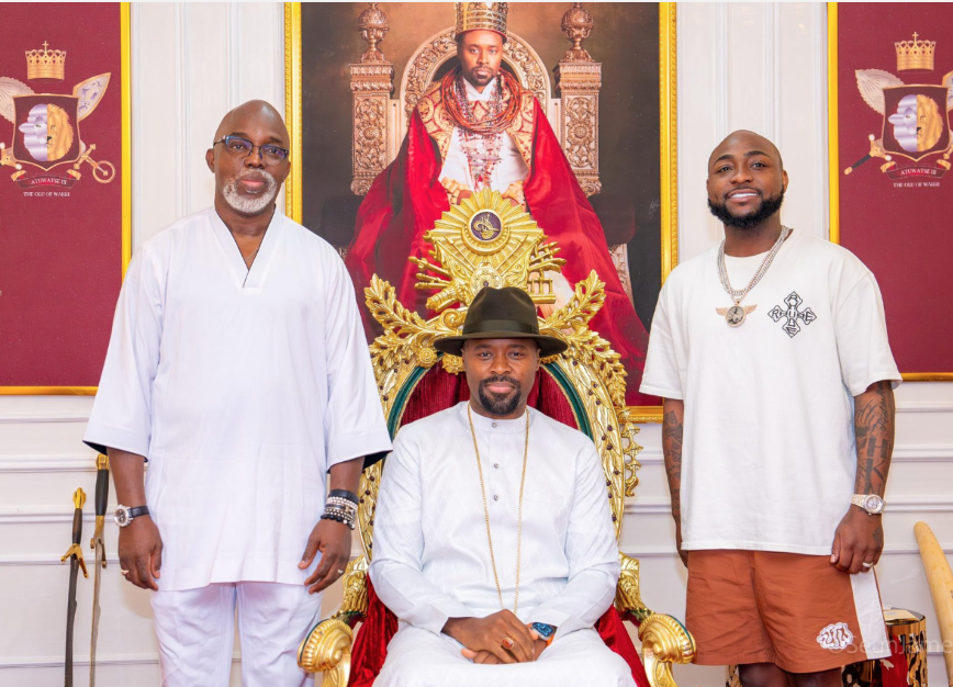 Veteran actor queries Davido over outfit during visit to Olu of Warri