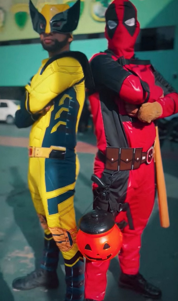 Police dressed up as Deadpool and Wolverine for a Halloween drugs raid in Lima, Peru