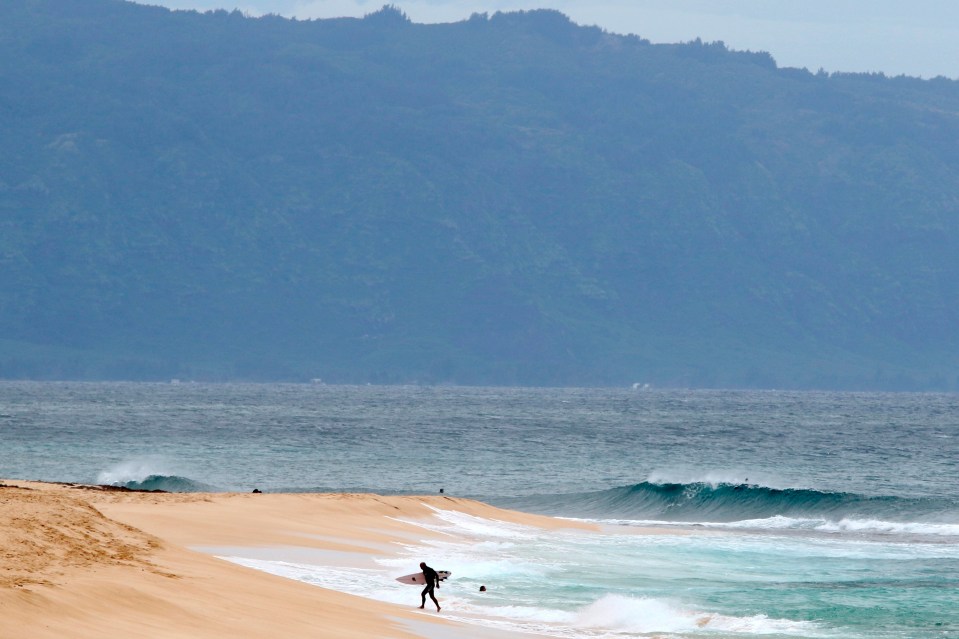 Authorities were forced to close the beach park after the deadly attack; Oahu’s North Shore near Haleiwa, Hawaii