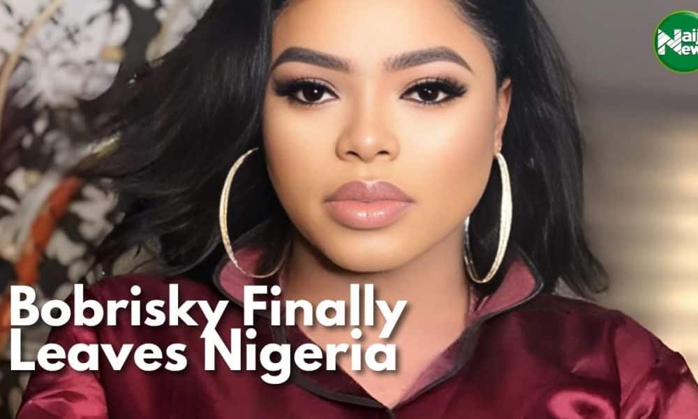 Bobrisky Finally Leaves Nigeria