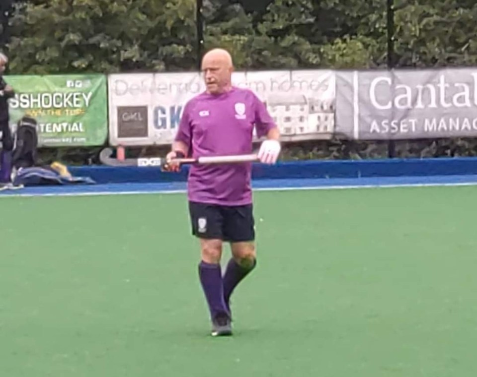 Keen hockey player David was back on the pitch just weeks after his op