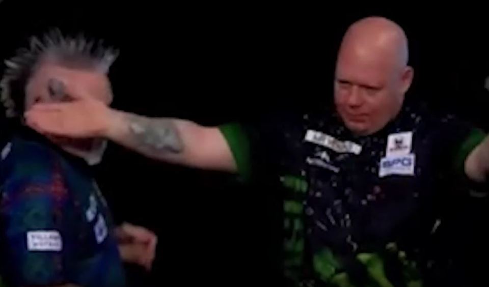 Wright was 'slapped' by his opponent in hilarious scenes