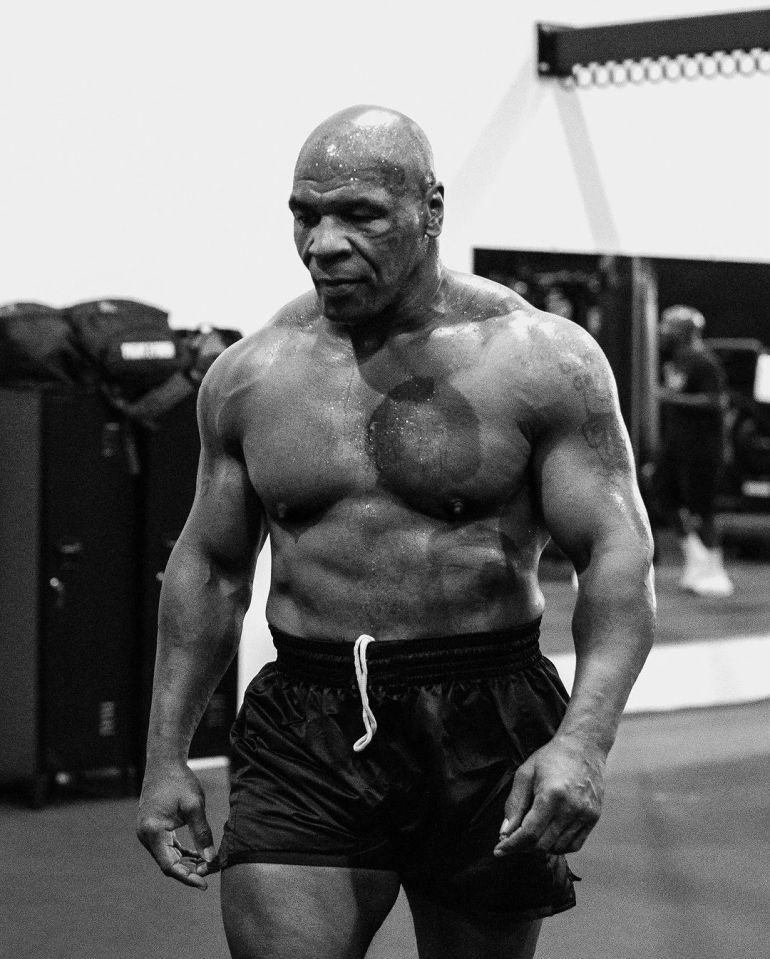 Boxing icon Tyson, 58, looks to be in menacing shape for his ring return