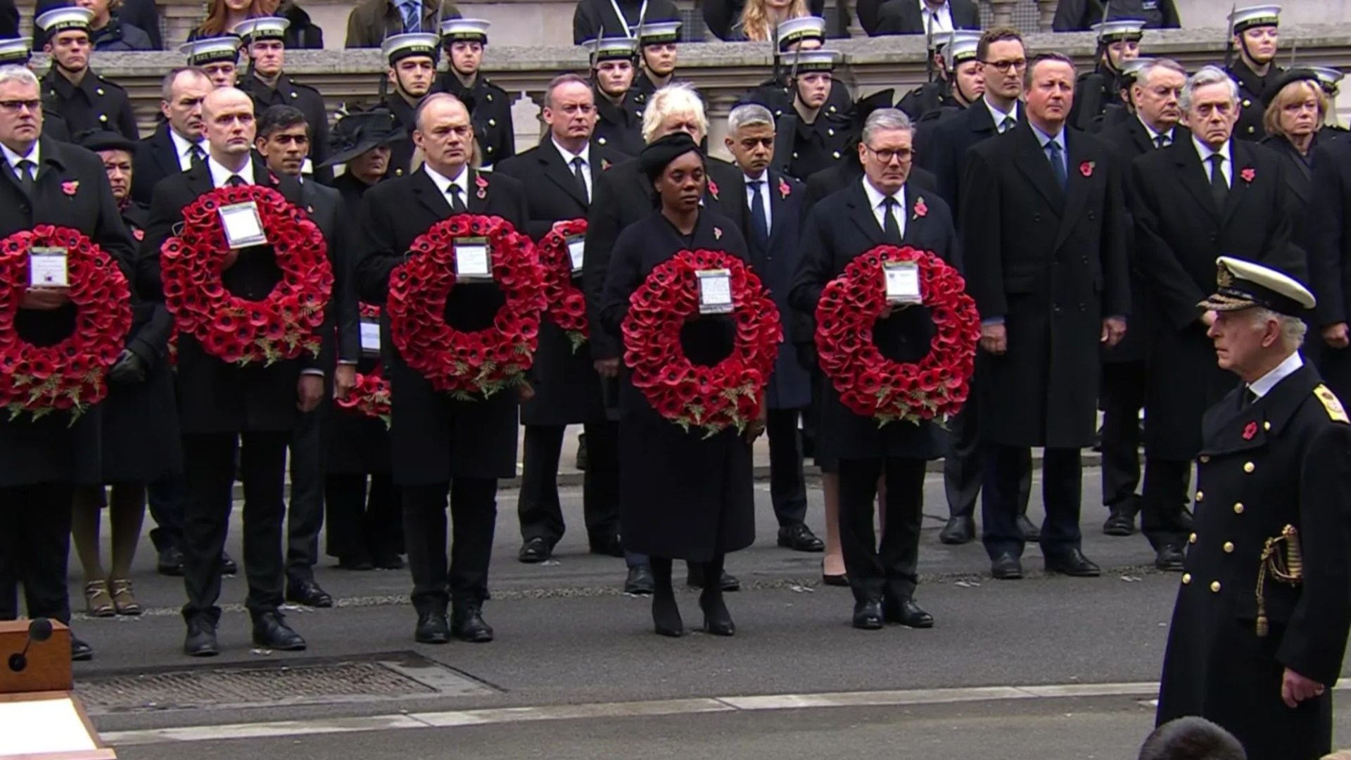 King Charles leads 2-minute silence with Princess Kate & Prince William as family gather for Remembrance Day service – The Scottish Sun