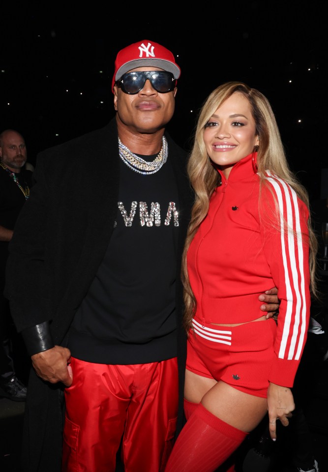 Her third outfit of the night featured a sexy version of the sporty Adidas tracksuit