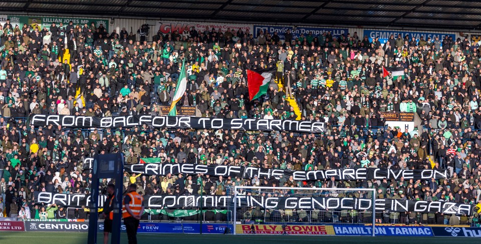 Celtic banners before kick-off