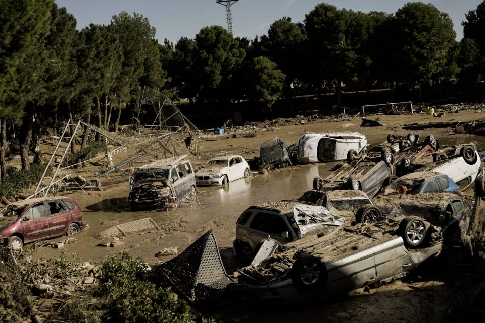 The junkyard resembles more of a swamp with vehicles sinking into the ground