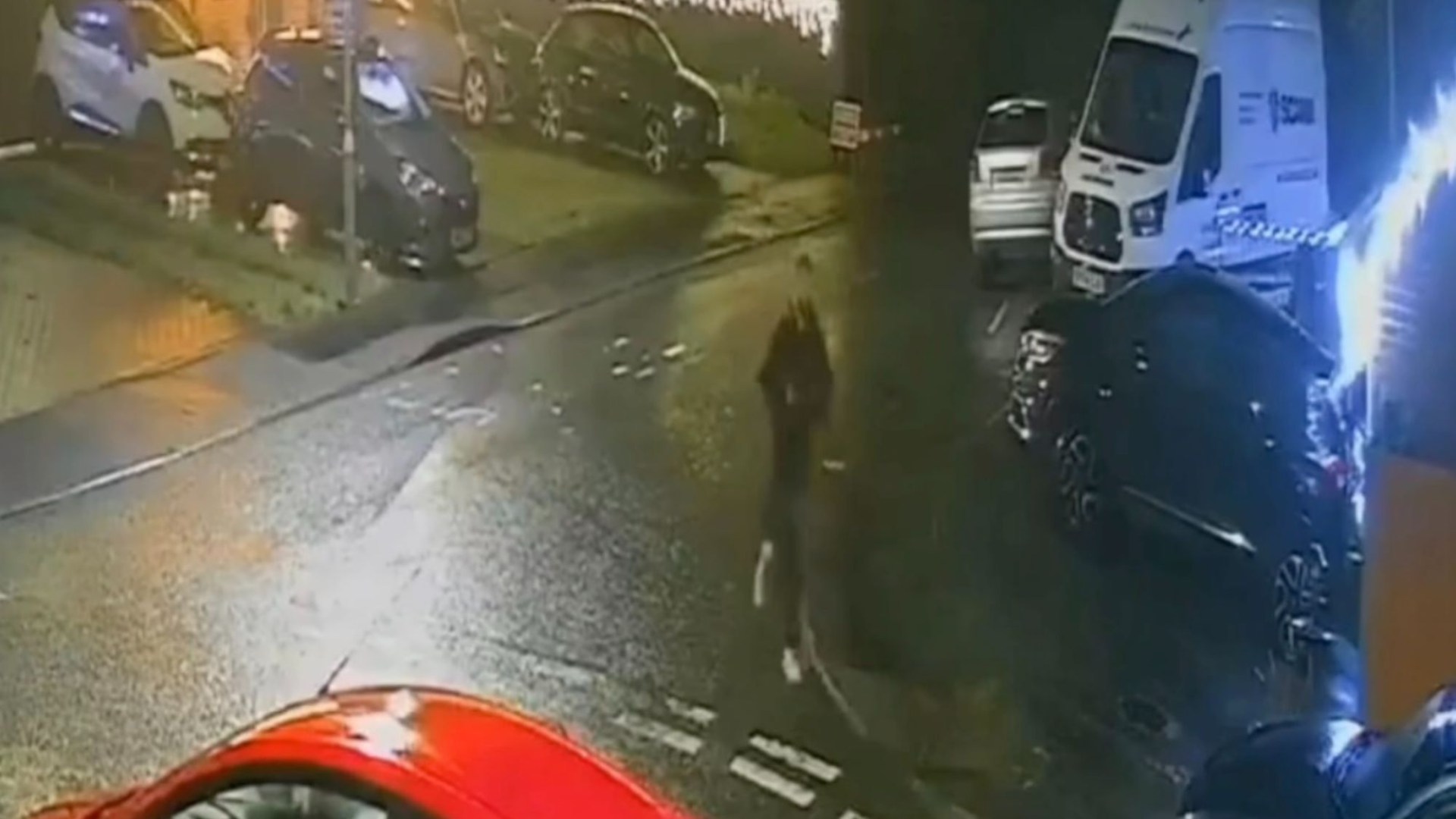 Chilling moment dad runs through darkened street before he was mysteriously found dead in river just over a mile away