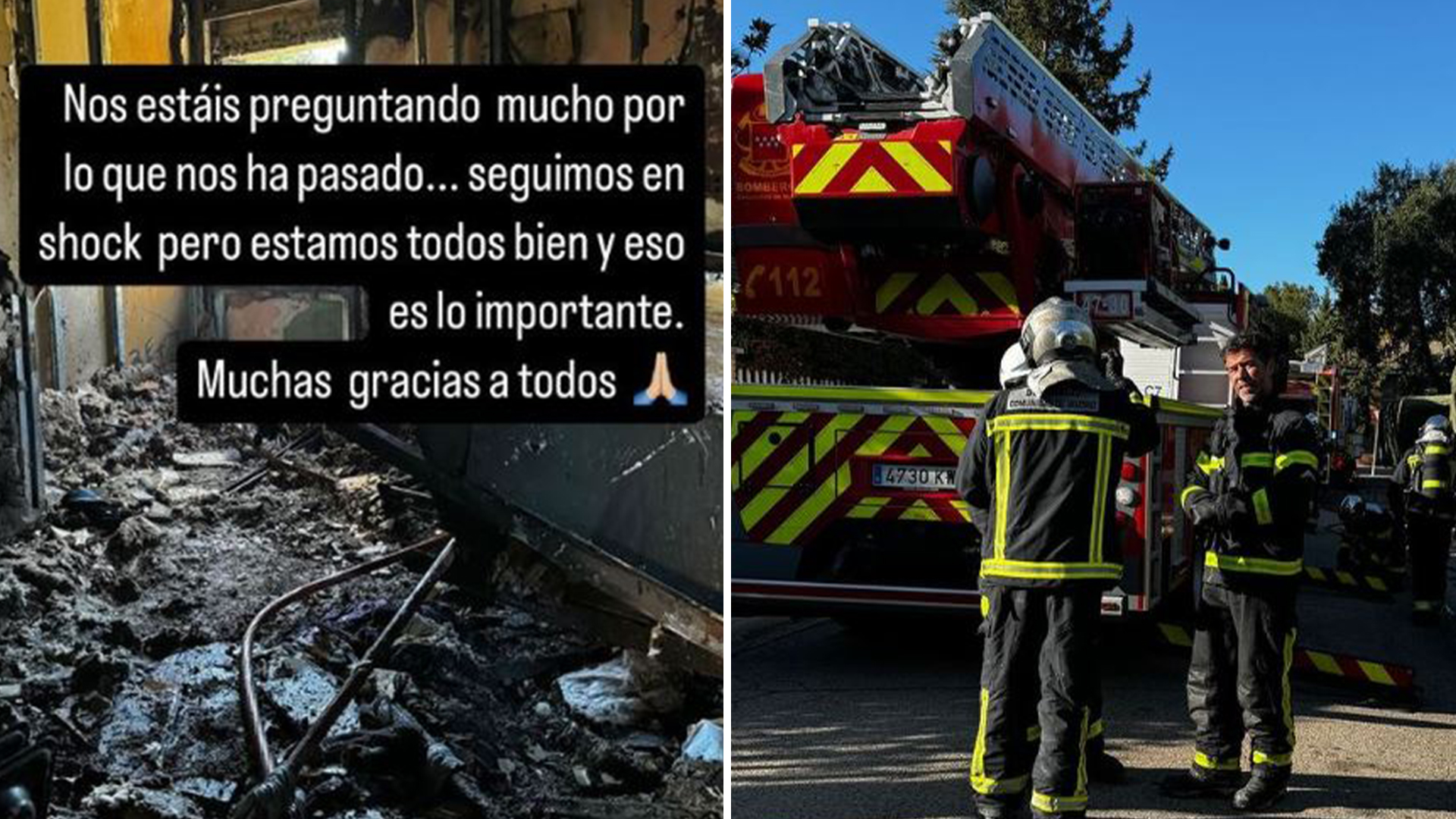 Former Real Madrid star's house left a charred wreck after horrific fire as partner says 'we are still in shock'