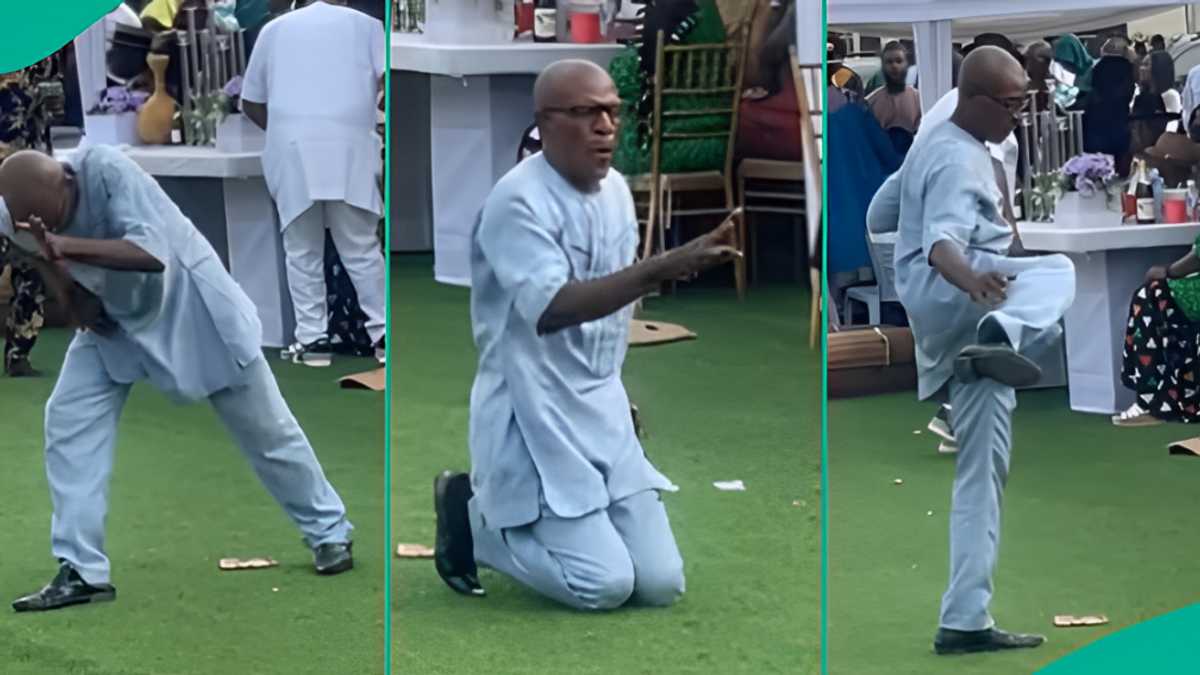 Elderly Man Performs Break Dance at Wedding Reception, His Energetic Moves Generate Buzz