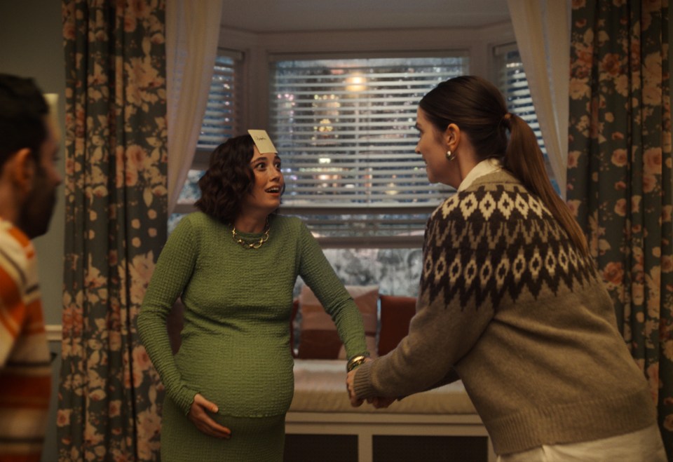 Next the advert cuts to a memory with a now grown-up Lauren expecting a baby