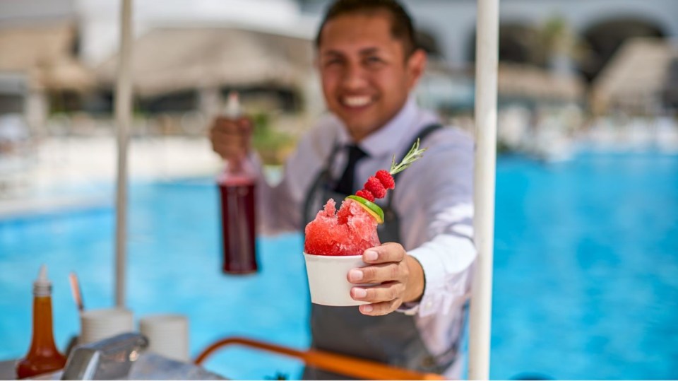 Take it ice and easy with a cooling dessert at the pool bar