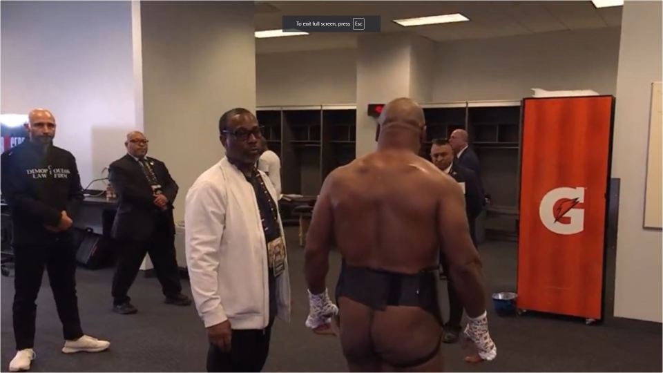 Tyson bared his full naked bum to Netflix cameras