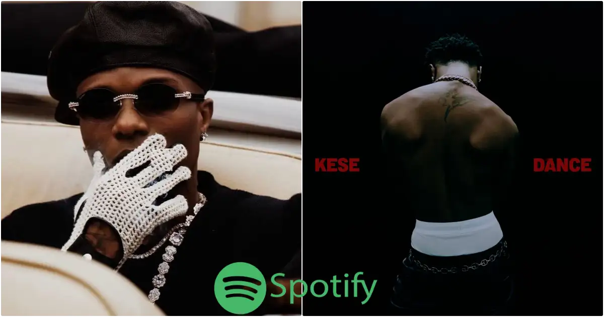 Wizkid breaks own record on Spotify with new track 'Kese Dance'