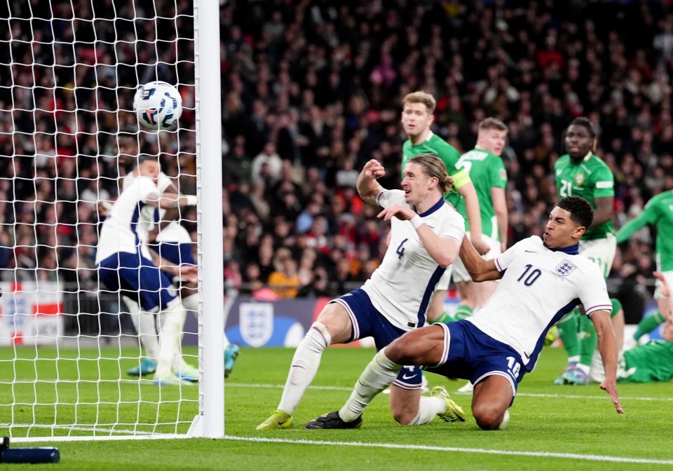 Conor Gallagher tapped in at close range for his first England goal