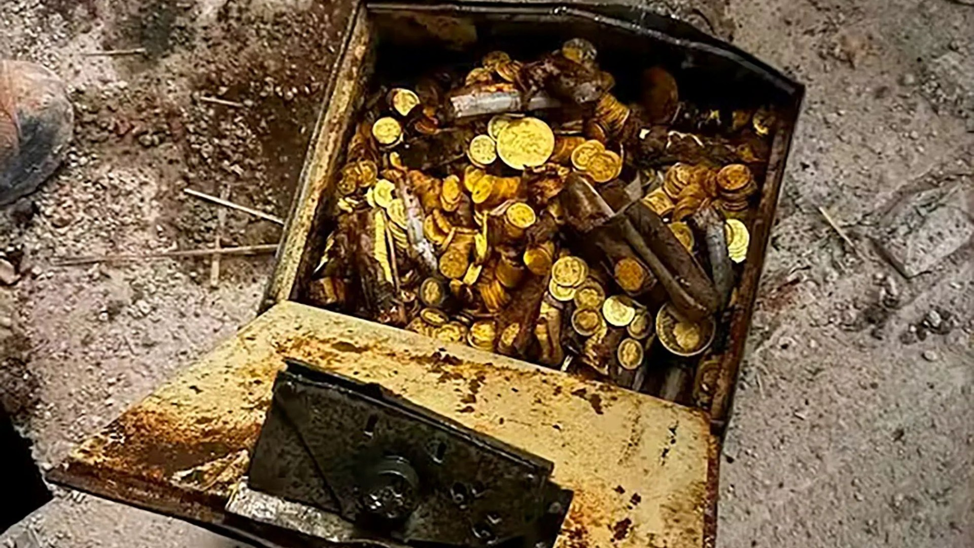 Plumber finds haul of gold worth £2MILLION encased in concrete during renovation - earning himself a share of the prize