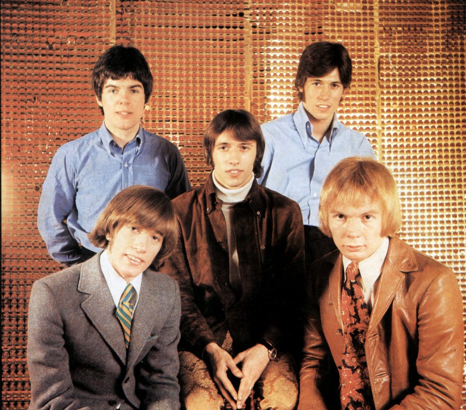 Top L-R: Vince Melouney, Maurice and Barry Gibb, bottom, Robin Gibb, Colin Petersen