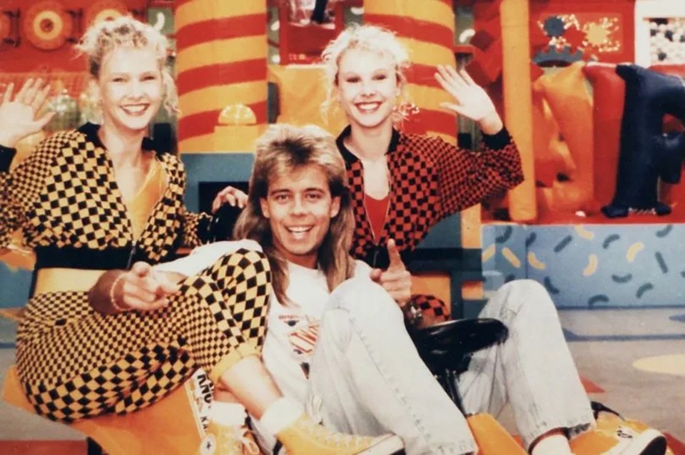 Mel, right, was joined by twin sister Martina, left, and they featured in all 11 series of the show which ran from from 1989 to 1999 with Pat Sharp as host