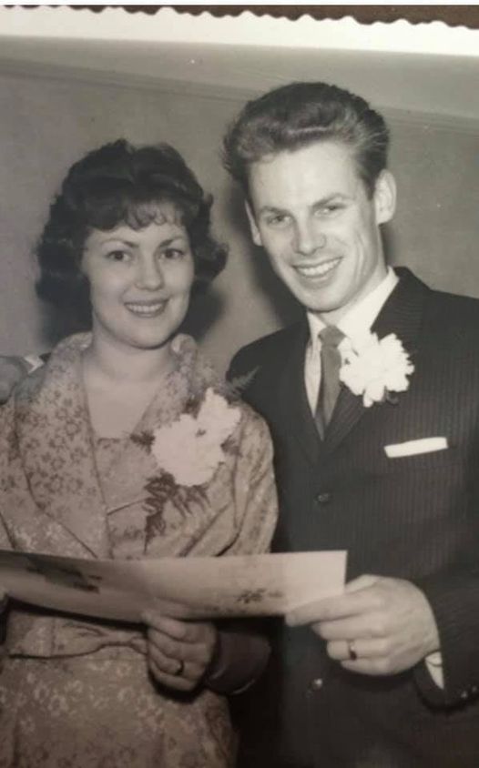 Vick with his wife of 64 years, Judith