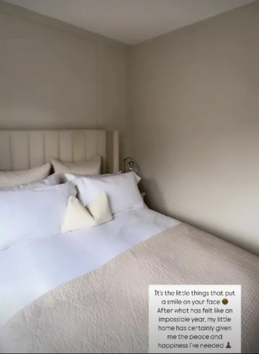 The soap star showed off her chic new bedroom