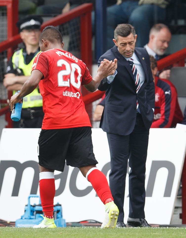 Morelos and Caixinha worked together at Ibrox