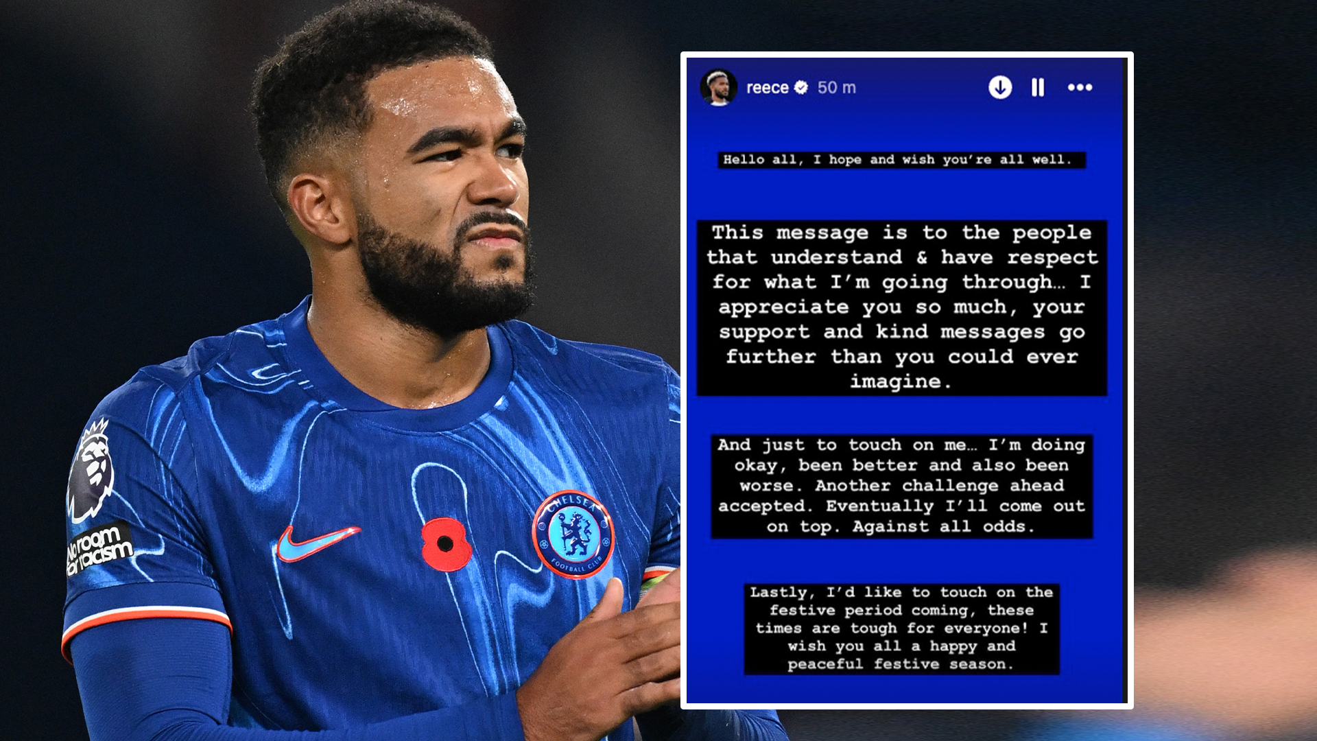 Chelsea captain Reece James releases 96-word statement about 'another challenge ahead' after latest injury setback