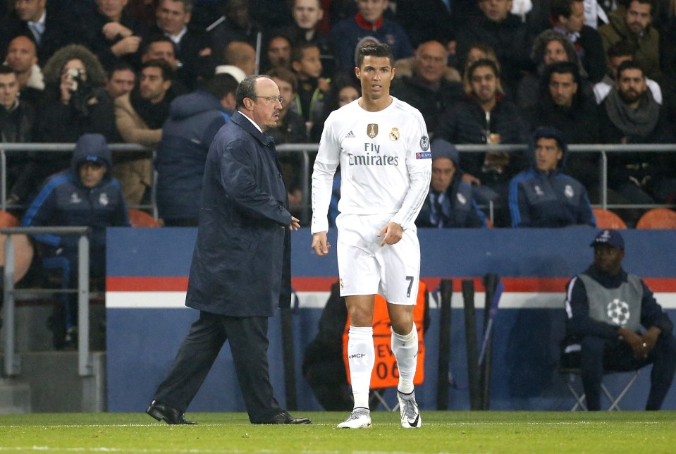 Benitez snubbed Cristiano Ronaldo after they fell out at Real Madrid