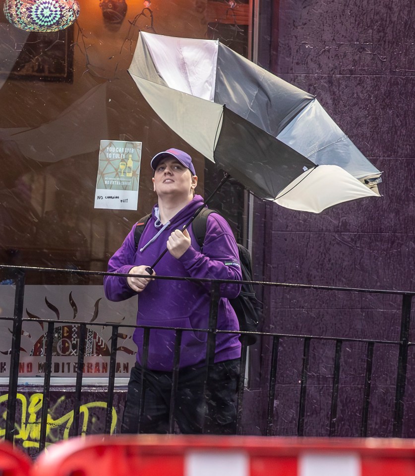 Forecasters have predicted gusts of 50 to 60mph